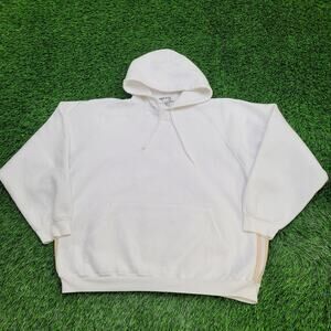 Vintage ADIDAS Hoodie Womens XL 25x24 Baggy Crop Boxy USA Heavyweight